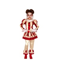 Costume da clown sanguinario per bambina