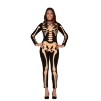 Costume scheletro luminiscente da donna