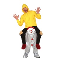 Costume adulto sulle spalle di un clown assassino