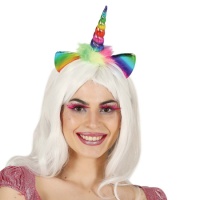Cerchietto da unicorno arcobaleno