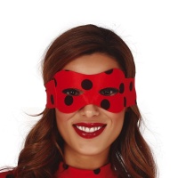 Maschera rossa con pois neri