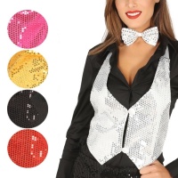 Gilet con paillettes da donna