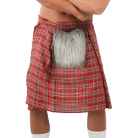 Kilt con borsa di pelliccia