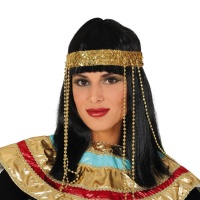 Parrucca egiziana con fascia dorata