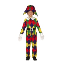 Costume arlecchino multicolore da bambino