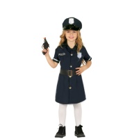 Costume poliziotto in abito da bambina