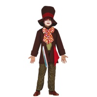 Costume cappellaio matto marrone da bambini