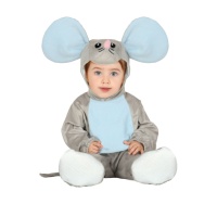Costume topolino grigio e blu da bebè