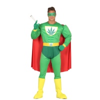 Costume da supereroe della marijuana per uomo