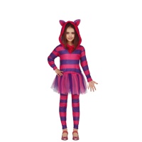 Costume gatto rosa di Alice da bambina
