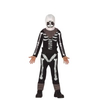 Costume scheletro danzante con cappuccio da bambino