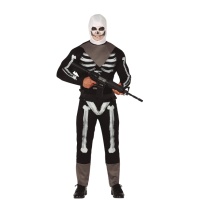 Costume scheletro con cappuccio da adulto