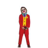 Costume da clown rosso infantile