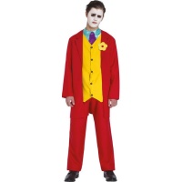 Costume clown rosso da adolescente