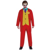 Costume da clown rosso uomo