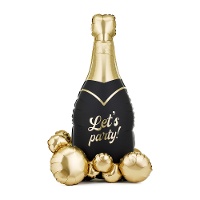 Pallone autoportante a forma di bottiglia di champagne con base 0,79 x 1,14 m - PartyDeco