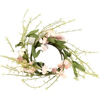 Corona decorativa per candela rosa di 20 cm