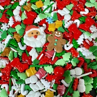 Mix di Sprinkles di Babbo Natale da 90 gr - Azucren