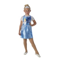 Costume Cenerentola con corona da bambina
