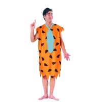 Costume da uomo di Fred Flintstone cavernicolo con cravatta