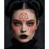 Gioielli adesivi per il viso in stile satanico