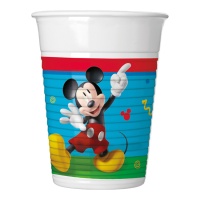 Bicchieri Mickey blu da 200 ml - 8 unità