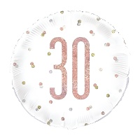 Palloncino rosa dorato per compleanni con numero di 45 cm - Unique