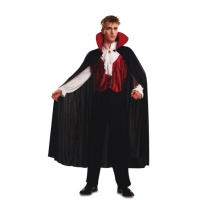 Costume vampiro con mantello lungo da uomo