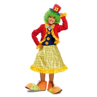 Costume clown colorato da bambina