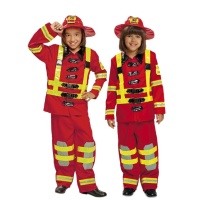 Costume pompiere rosso da bambini