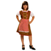 Costume tirolese con grembiule da bambina