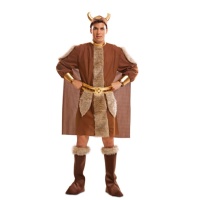 Costume vichingo con mantellina, casco e copriscarpe da uomo