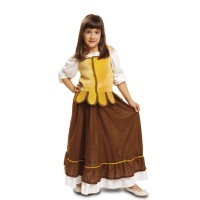 Costume cameriere medievale con gilet da bambina