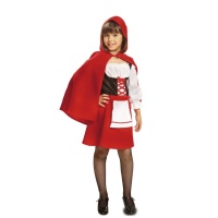 Costume Cappuccetto Rosso con mantello da bambina