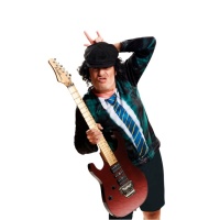 Maglietta costume di Angus Young con cravatta