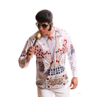 Maglietta costume re rock & roll adulto