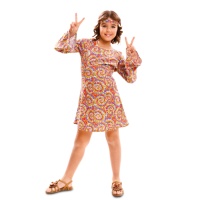 Costume hippie psichedelico da bambina