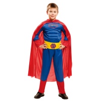 Costume da supereroe muscoloso con mantello da bambino