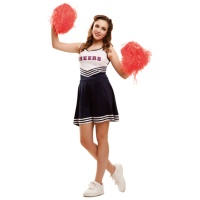 Costume cheerleader blu da donna