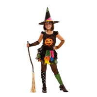 Costume da strega zucca per bambina