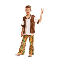 Costume hippie con stampa floreale da bambino