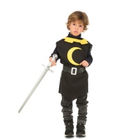 Costume da casacca medievale nera per bambino