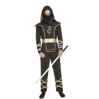 Costume ninja nero e oro da uomo