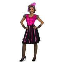 Costume cabaret rosa da donna