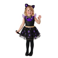 Costume gattina lilla da bambina
