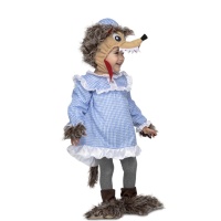 Costume da lupo vestito da nonna per bambini