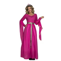 Costume rosa principessa medievale da donna