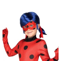 Parrucca e maschera Ladybug da bambina