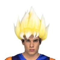 Parrucca Son Goku Saiyan in scatola per adulti