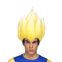 Parrucca bionda Vegeta Saiyan in scatola da adulto